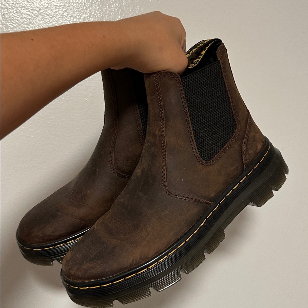 Dr. Martens Black and Brown Chelsea Boots